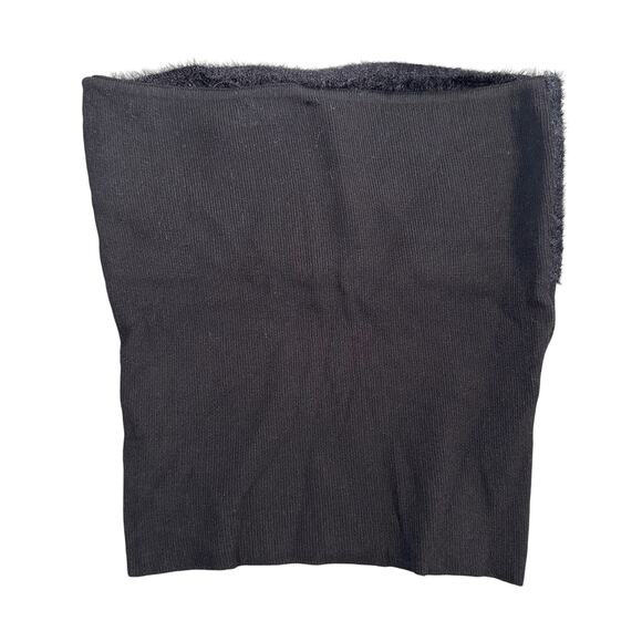 Mango Women's Peggy Knitted Top Black Bandeau Size L - Picture 3 of 6